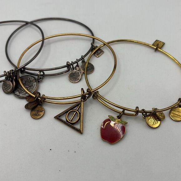 Alex and Ani charm bangle bracelets stretch 5 different colors and wear - Picture 4 of 16